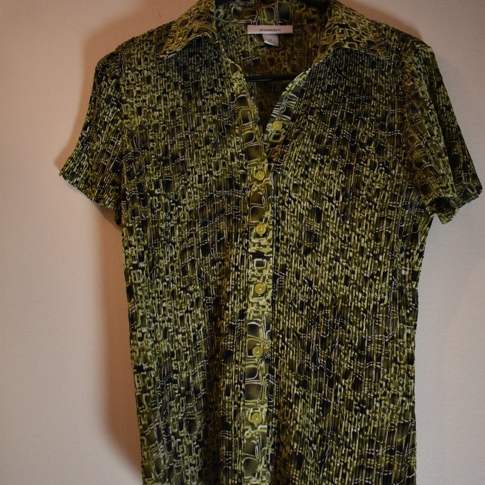Dress Barn Brown and Green Blouse